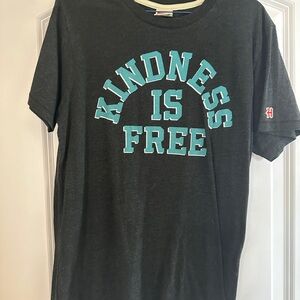 HOMAGE Black Tee with Teal Lettering